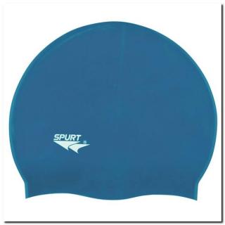 Jednofarebná silikónová čiapka SPURT F206 modrá