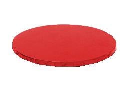 Kulatá podložka pod dort červená 25x1,2 cm