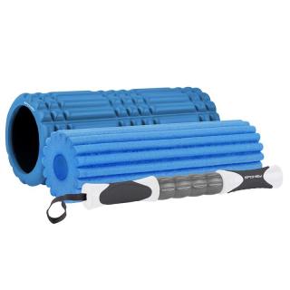 MIX ROLL Masážny fitness valec 3v1, modrý