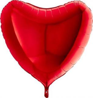 Nafukovací balónek červené srdce 91 cm