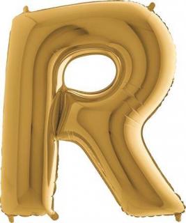 Nafukovací balónek písmeno R zlaté 102 cm