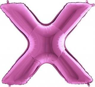 Nafukovací balónek písmeno X růžové 102 cm