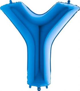 Nafukovací balónek písmeno Y modré 102 cm