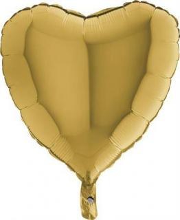 Nafukovací balónek zlaté srdce 46 cm