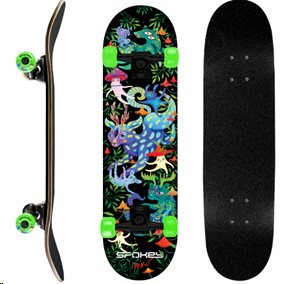 OLLIE Skateboard 78,7 x 20 cm, ABEC7, so svietiacimi prvkami v tme