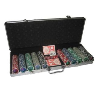 Poker set MASTER 500 v kufru Deluxe s označením hodnôt