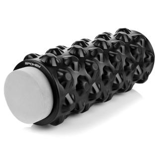 ROLL Masážny fitness valec 2v1, čierny SPOKEY