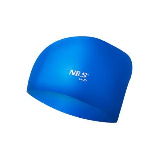 Silikónová čiapka na dlhé vlasy NILS Aqua NQC LH modrá