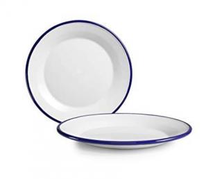 Smaltovaný talířek 17,5cm modrý
