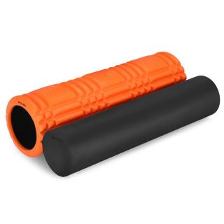 SPOKEY MIX ROLL Masážny fitness valec 2v1, oranžovo-čierny