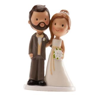 Svatební figurka na dort 14cm novomanželé