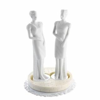 Svatební figurka na dort bílá - lesbičky