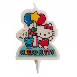 Sviečka na tortu Hello Kitty 7 cm s myškou a balónikmi