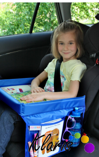 Cestovný stolík pre deti TULOKO - modrý (Cestovný stolík, pult)