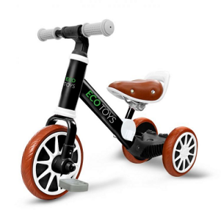 Detské odrážadlo / bicykel 3v1 EcoToys - čierne  (Detský)
