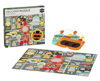 Detské puzzle Petit Collage - Robot Factory, 100 ks (Detské)