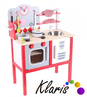 Drevená kuchynka s vybavením - výška 75 cm (Detská kuchynka,)