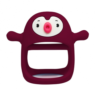 Hryzátko Smile Mia Tučniak Buddy - Red (Hryzátko, silikónové)
