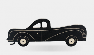 Milin - Drevené auto Mercury - hračka a tabuľka 2v1 (Drevená)
