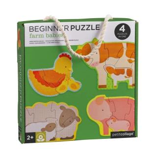 Petit Collage - Ekologické puzzle Farma (puzzle zvietátka,)