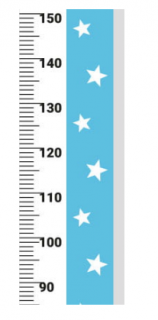 Samolepka meter na stenu - Hviezdy na modrom pozadí