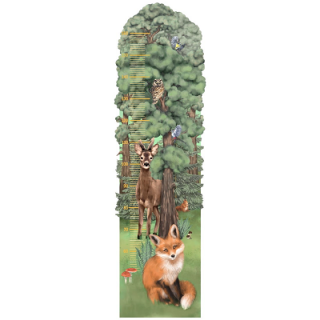 Samolepka na stenu meter - Lesné zvieratká  (Samolepka meter)