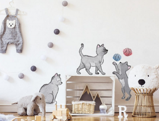 Samolepky na stenu - Mačky (Samolepky na stenu mačky)