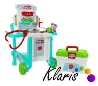 Veľký lekársky vozík 3v1 (Lekárka vozík, lekársky set,)