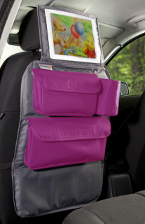 Vreckár do auta pre deti + držiak na tablet Tuloko - růžový