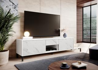 Tv stolík Marmo biely