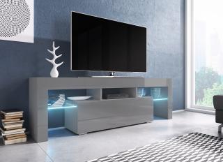 TV stolík Toro 138 (sivá/sivý lesk)