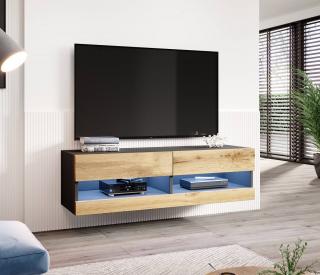 TV stolík VIGO NEW 140 (čierny/dub wotan)