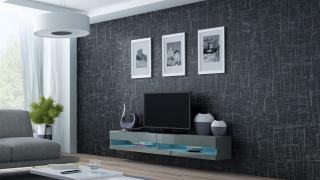 TV stolík VIGO NEW 140 (sivá/sivý lesk)