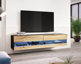 TV stolík VIGO NEW (čierny/dub wotan)