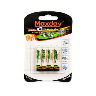 4 nabíjacie batérie MAXDAY AAA Ni-MH 2700 mAh