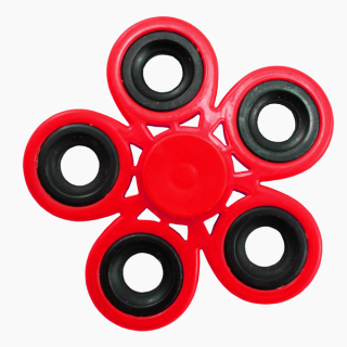 Antistresový Fidget Spinner 5 fingers červený