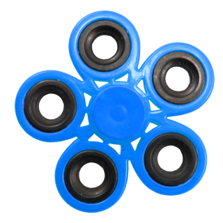 Antistresový Fidget Spinner 5 fingers modrý