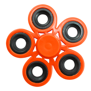 Antistresový Fidget Spinner 5 fingers oranžový