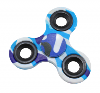 Antistresový Fidget Spinner - Finger spin maskáčový modrý