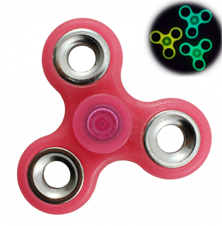 Fidget Spinner - svietiaci fosforový ružový