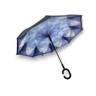 Obrátený dáždnik modrý
