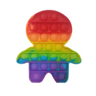 Pop It antistresová hračka Panáček rainbow