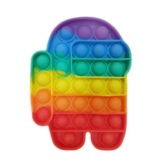 Pop It Rainbow antistresová hračka Among Us