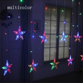 Vianočné LED záves hviezdičky- farebné