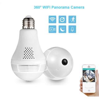 Wifi Panoráma kamera 360 ° LED žiarovka