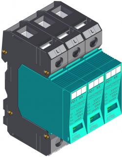 Prepäťová ochrana KIWA PO I 3 EWS 280V/12,5kA (Zvodič prepätia)