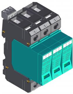 Prepäťová ochrana KIWA PO II 3 R 280V/40kA (Zvodič prepätia)