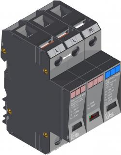 Prepäťová ochrana KIWA POm I 1+1 LCF 50/25 280V/25kA (Zvodič)