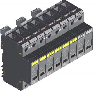 Prepäťová ochrana KIWA POm I 3+1 R LCF 100/30 280V/30kA