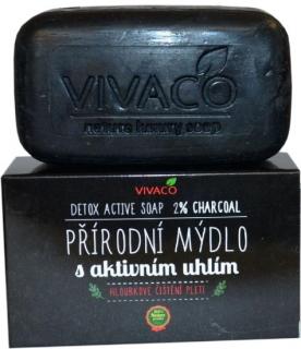 Prírodné mydlo s aktívnym uhlím (Prírodná kozmetika VIVACO)